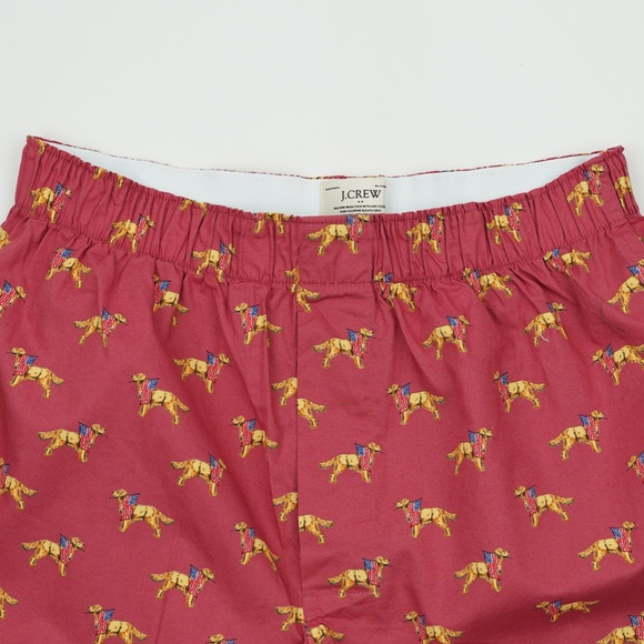 New JCREW Size S Printed Boxers American Flag Golden Retriever $39 CA911 - Picture 3 of 4